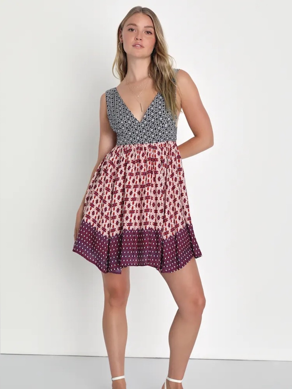 Lulu’s Patterned Mini Dress